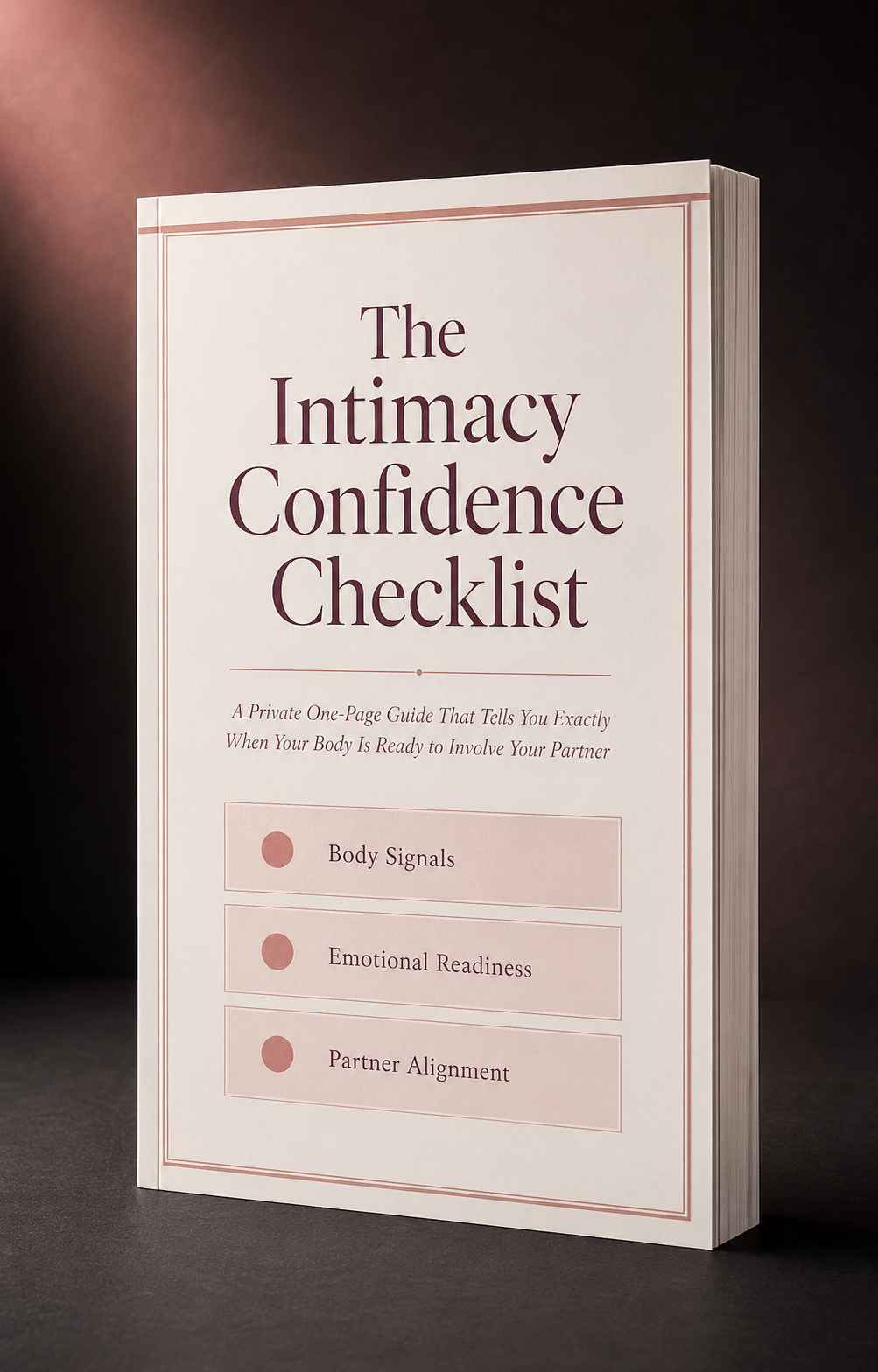 The Intimacy Confidence Checklist